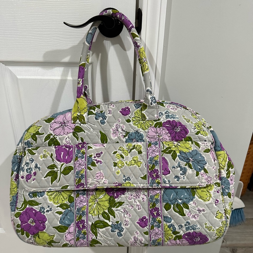 Vera Bradley Grand Traveler duffel bag and medium Cosmetic bag in Watercolor